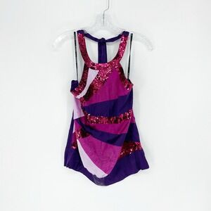Bebe Sequin Halter Silky Sleeveless Top Size Medium